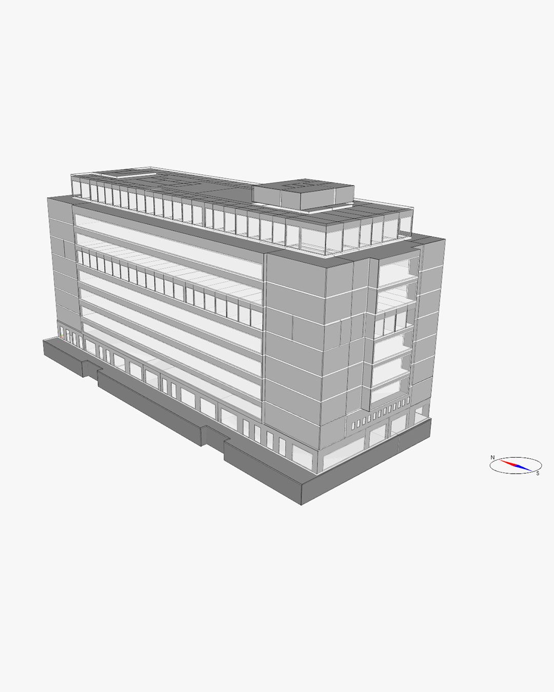 3D-Modell vom "Eierkühlhaus" für die thermische Gebäudesimulation
